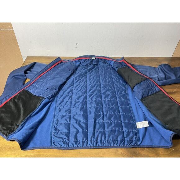 Orvis Jacket Mens 2XL Blue Full Zip Quilted Mixed Media - Picture 8 of 12